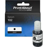 PrintAbout Huismerk Epson 102 (T03R140) Inktcartridge Zwart