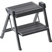 Hailo StepFix Inklapbaar Opstapje – Antislip Keukentrapje & Caravantrapje – Stevig en Compact – Grijs