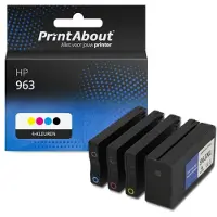 PrintAbout Inktcartridge 963 (3JA23/24/25/26AE) 4-kleuren Multipack geschikt voor HP