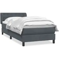 vidaXL Boxspring met matras fluweel donkergrijs 80x210 cm