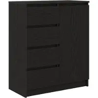 vidaXL Dressoir met lades 71x35x84 cm spaanplaat zwart eikenkleurig