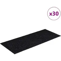 vidaXL Trapmatten Zelfklevend 30 stuks 60x25 cm Zwart Rechthoekig
