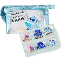 Peers Hardy Disney - Lilo & Stitch Cosmetic Pouch and 6pk of Mini Hair Clips
