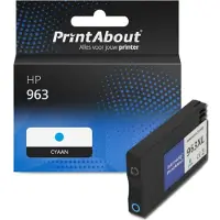 PrintAbout Inktcartridge 963 (3JA23AE) Cyaan geschikt voor HP