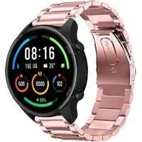 Strap-it Stalen schakel bandje - geschikt voor Xiaomi Mi Watch / Xiaomi Watch S1 (Pro/Active) / Watch 2 Pro / Watch S3 / Amazfit Balance / Bip 5 - roze
