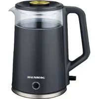 Hausberg HB-3619NG Elektrische Glazen Waterkoker 2,0 L | 1800 W | Zwart Met LED-Verlichting, Automatische Uitschakeling & 360° Basis