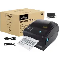 Zenwire TD-401 Labelprinter A6 - Verzendetiketten printer en Labelmaker - Snelheid 152 mm/s - 108 mm Breed - USB aansluiting - DHL & PostNL - Direct thermisch