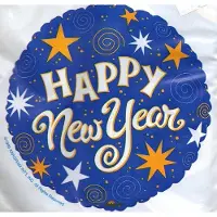 Anagram folieballon - happy new year - leeg