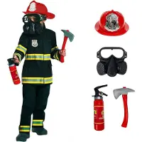 Morph Kids brandweerman kostuum, Halloween kostuums voor jongens, brandweerman kostuum kinderen, kinder brandweerman kostuum, brandweerman outfit kinderen groot