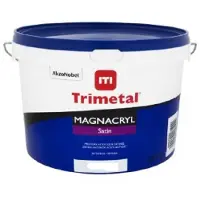 Trimetal Magnacryl Satin - Watergedragen zijdeglans muurverf voor binnen - Kleur RAL 9016 Verkeerswit - 2.50 L