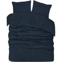 DoubleDry Dekbedovertrek flanel 100% zacht katoen eenpersoons 140x200/220 cm +