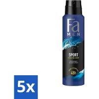 Fa Men - Sport - Deodorant Spray - Vitaliserende Geur - 150 ml - Bulkverpakking - 5 stuks