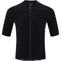 Megmeister Woven Jersey Women Plain Black - Fietsshirt korte mouwen Zwart Dames-S