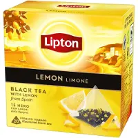 Lipton Lemon Tea - 80 Theezakjes Piramid - Zwarte Thee Citroen - 4 x 20 Zakjes - Voordeelverpakking