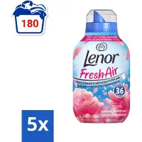 Lenor 5 x - Wasverzachter - Fresh Air - Fleurige Bloesem - 36 Wasbeurten - Wasverzachter - Frisheid - Buiten Gedroogd Was - Bloemige Geur - Wasgoed