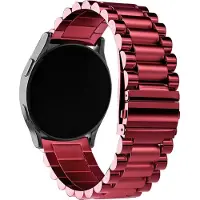Strap-it Stalen schakel bandje 20mm - RVS bandje geschikt voor Xiaomi Amazfit GTS 1-2-3-4 / Bip / Bip Lite / Bip S / Bip U Pro / GTR 42mm - Huawei Watch GT 2 42mm / GT 3 42mm / GT 3 Pro 43mm - rood