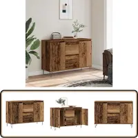 vidaXL Dressoir 104x35x70 cm - Oud Houtlook Dressoir - Kast - Opslagoplossing - Houten Meubel - Vintage Style