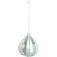 J-Line Kerstbal druppel glas antiek groen