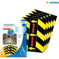 Herma Vloermarkeringen: Afstand bewaren met piktogram, 29,7 x 7 cm, zelfklevend, verwijderbaar. Bevat 15 etiketten - 2 stuks