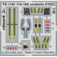 Eduard F/A-18E seatbelts STEEL 1/48 for MENG