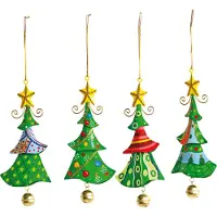 Small Foot metalen kersthangers kerstboom, 4st.