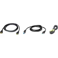 Aten 2L-7D02UHX3 toetsenbord-video-muis (kvm) kabel Zwart 1,8 m