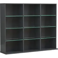 VCM ZilasL wandkast 12 planken antraciet.