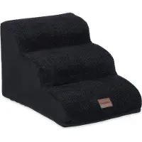 Relaxdays hondentrap - 3 tredes - honden en katten - 33 x 41 x 54 cm - bed en bank - zwart