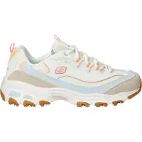 SKECHERS Sneakers laag 'D'Lites' beige / lichtblauw / lichtoranje / lichtroze