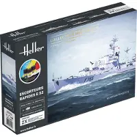 Heller Modelbouwpakket Militaire voertuigen - 57094 Escorteurs Rapides E 52 Collection Historique - 2 Fregat Schepen - Starter Kit Plastic - 1:400 - Modelbouw