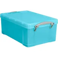 Really Useful Box Box, kunststof, transparant aqua, 9 l