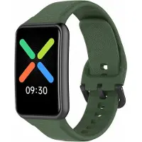 Strap-it Siliconen Smartwatch bandje - Geschikt voor Oppo Watch Free siliconen bandje - donkergroen - Horlogeband / Polsband / Armband - Watch Free