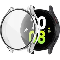 Strap-it Hard case bescherming - Stevig PC hoesje met glasplaat geschikt voor Samsung Galaxy Watch 5 40mm - transparant