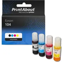 PrintAbout Inktcartridge 104 (C13T00P14/24/34/440) 4-kleuren Multipack geschikt voor Epson