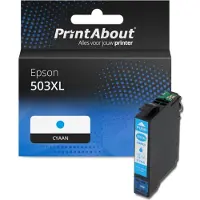 PrintAbout Huismerk Epson 503XL (C13T09R24010) Inktcartridge Cyaan Hoge capaciteit