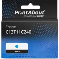 PrintAbout Inktcartridge C13T11C240 Cyaan geschikt voor Epson