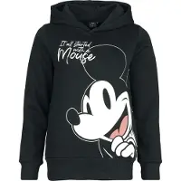 Minnie & Mickey Mouse - Disney Trui met capuchon - Mickey Mouse - It all started with a mouse - S tot XXL - voor Vrouwen - zwart - Maat L