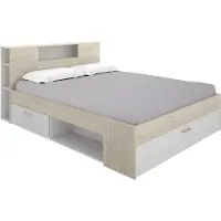 Vente-unique Bedframe hout natuurlijk licht 180 x 200 cm