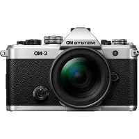 OM SYSTEM Appareil photo hybride OM-3 Argent + Objectif M.Zuiko Digital 12-45 mm