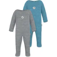 Normani Rompertje/body 'Levin' blauw / grijs / wit