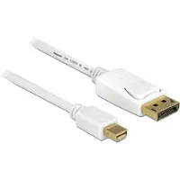 DeLOCK Mini DisplayPort - DisplayPort kabel - versie 1.2 (4K 60 Hz) / wit - 0,50 meter