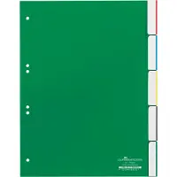 Durable Blanco tabbladen A4 Groen 5 tabs PVC (Polyvinylchloride) 6 Gaten 6220