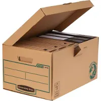 BANKERS BOX Archiefdoos Maxi EARTH, fr A4, klepdeksel & etikettenveld, B 293 x D 560 x H 390 mm, FSC recycled karton, bruin, 10 st.