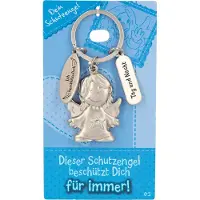 Depesche sleutelhanger engel cadeau zilver hart familie vriend.