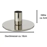 Novaliv Set van 4 kaarsenhouders zilver kerstdecoratie kaarsenhouder 10x5cm metaal Adventskrans kerst scandinavisch chique tafelkaarsen kaarsenhouder kaarsenstoker kaarsenbord decoratieve schaal