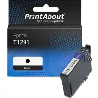 PrintAbout Inktcartridge T1291 Zwart geschikt voor Epson