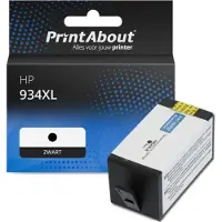 PrintAbout Inktcartridge 934XL (C2P23AE) Zwart Hoge capaciteit geschikt voor HP