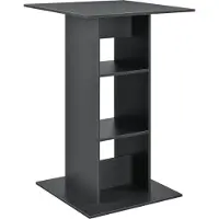 En.casa Bartafel Visby met 3 planken 70x70x110 cm donkergrijs