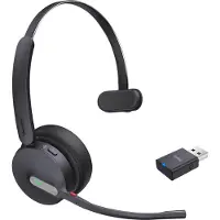 Yealink WH64 Hybrid Mono UC Headset Draadloos Hoofdband Kantoor/callcenter Micro-USB Bluetooth Zwart