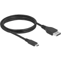 DeLOCK Bidirectional USB Type-C to DisplayPort Cable (DP Alt Mode) 8K 60 Hz 1 m DP 8K certified